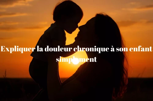 Une mère qui explique la douleur chronique à son enfant